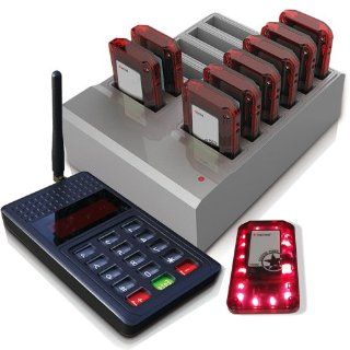Long Range Pisector Pager Digital Coaster 2.0 Paging System, Restaurant Pager Coaster Style System, red LED Lights (Set of 12)  Electronics