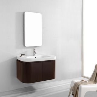 Virtu Virtu Usa Marvella 36 inch Single Sink Bathroom Vanity Set Walnut Size Single Vanities