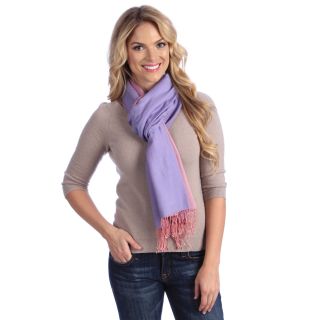 Womens Pink/ Lavender Cashmere And Silk Scarf