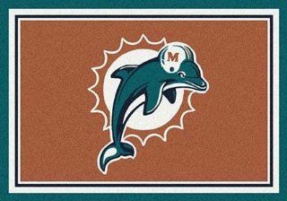 Miami Dolphins 3' 10" x 5' 4" Team Spirit Area Rug (Orange)  Sports Fan Area Rugs  Sports & Outdoors