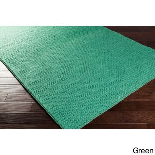 Surya Carpet, Inc Hand Woven Hale Contemporary Solid Braided New Zealand Wool Area Rug (8 X 10) Green Size 8 x 10