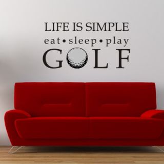 Alphabet Garden Designs Life is Simple Golf Wall Decal sport106
