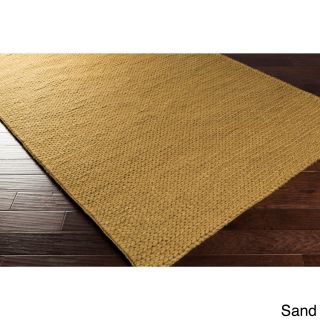 Surya Carpet, Inc Hand Woven Hale Contemporary Solid Braided New Zealand Wool Area Rug (8 X 10) Beige Size 8 x 10