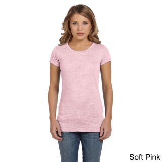 Bella Bella Womens Bernadette Burnout Crew Neck T shirt Pink Size XXL (18)