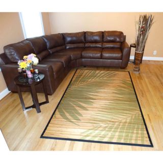Hand woven Palm Leaves Bamboo Rug (5x8)