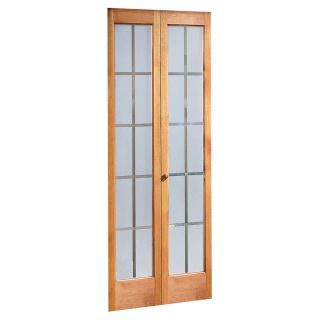 Pinecroft 1 Lite Solid Core Pine Bifold Closet Door (Common 80.5 in x 24 in; Actual 78.625 in x 23.5 in)