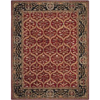 Safavieh Handmade Anatolia Red/ Navy Wool Rug (96 X 136)