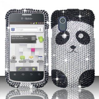For ZTE Concord V768 (T Mobile) Full Diamond Design   Panda Bear FPD Cell Phones & Accessories