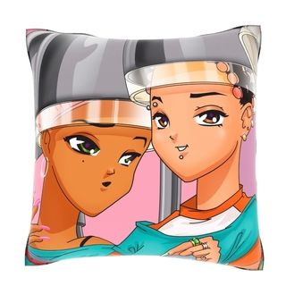 Custom Photo Factory Beauties Under The Hair Dryer 18 inch Decorative Pillow Multi Size 18 x 18