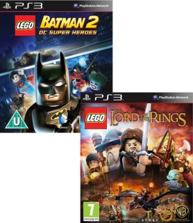 LEGO Lord Of The Rings and LEGO Batman 2 DC Super Heroes Bundle       PS3