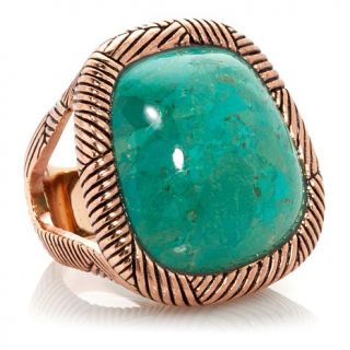 Studio Barse Turquoise Textured Copper Ring
