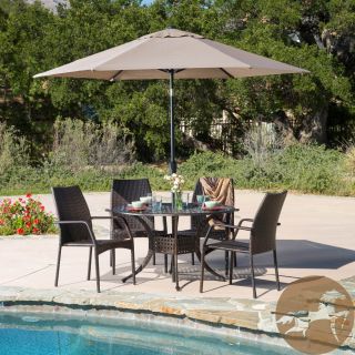 Christopher Knight Home Christopher Knight Home Libson Circular Outdoor Cast And Wicker 5 piece Set Bronze Size 5 Piece Sets