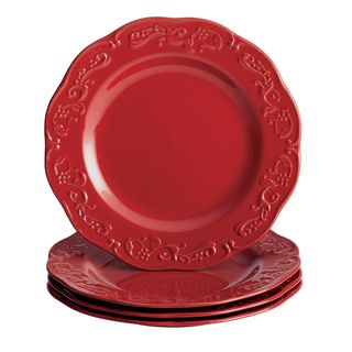 Paula Deen Signature Dinnerware Red Spiceberry Dinner Plates (set Of 4)