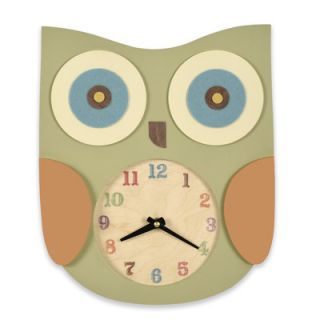 Tree by Kerri Lee Owl Clock CLOCK OWL PINK / CLOCK OWL GRN Color Green