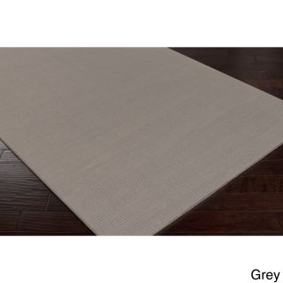 Surya Carpet, Inc. Hand loomed Jasper Solid Casual Area Rug (76 X 96) Gray Size 76 x 96