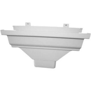 Severe Weather 4 7/8 in White Vinyl Severe Weather Gutter 3 in x 4 in Vinyl Drop Outlet