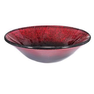 Red Glass Sink Bowl