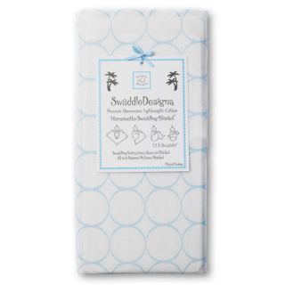Swaddle Designs Marquisette Swaddling Blanket in Mod Circles on White SD 052B