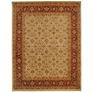 Safavieh Hand knotted Samarkand Ivory/ Rust Wool Rug (9 X 12)