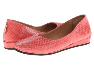 French Sole Zeppa Womens Slip on Shoes (Orange)