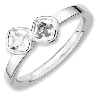 topaz double square ring in sterling silver orig $ 59 00 50 15