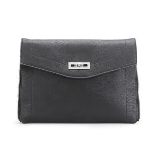 French Connection Womens Hillary Vintage PU Oversized Clutch Bag   Black      Womens Accessories