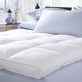 Famous Maker 230 Thread Count White Goose Featherbed