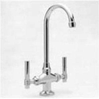 Newport Brass 9081/15A Kayan Double Handle WaterSense Certified Bar Faucet with Metal Lever Handles (Lo, Antique Nickel (Pewter)   Touch On Bathroom Sink Faucets  