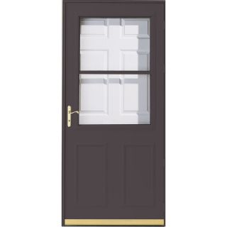 Pella Brown Olympia High View Safety Storm Door (Common 81 in x 30 in; Actual 80.68 in x 31.28 in)
