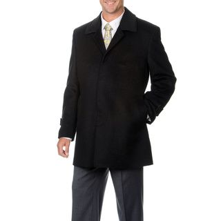 Montefino Mens Russel Charcoal Cashmere And Wool Blend Top Coat