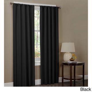Maytex Mills Microfiber 84 Inch Curtain Panel Pair Black Size 40 x 84