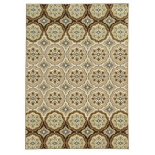 Style Haven Loop Pile Casual Floral Ivory/ Tan Nylon Rug (710 X 10) Blue Size 8 x 10