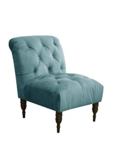 Tufted Armless Chair in Velvet Caribbean by Platinum Collection by SF Designs