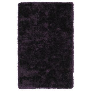 Hand tufted Silky Shag Purple Rug (3 X 5)