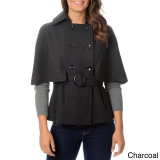 Daron Fashion Krush Juniors Wool Double Breasted Cape Coat Grey Size XS (2  3)