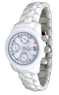 Oniss ON795 L White Women's Chronograph Ceramic Watch Watches