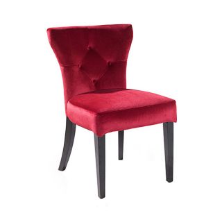 Elise Red Velvet Flared back Side Chair