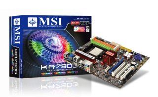 MSI KA780G F AM2+/AM2 AMD 780G HDMI 140 Watt Phenom Supported, EZ OC Switch, ATI Hybrid Crossfire Motherboard Electronics
