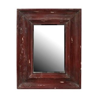 Privilege Vintage Red Reclaimed Wood Wall Mirror