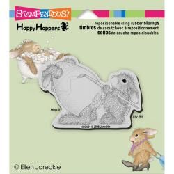 Stampendous Happyhopper Cling Rubber Stamp 3.5 X4 Sheet   Easter Bunny