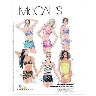 McCall's Patterns M3566 Misses' Two Piece Bathing Suit and Cover Up Skirt, Size A (6 8 10)