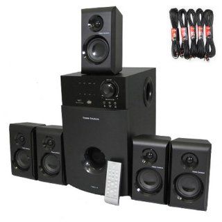 Theater Solutions 5.1 Home Theater Speaker System with Tuner and Five 25' Extension Cables TS514 5 Electronics