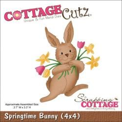 Cottagecutz Die 4 X4   Springtime Bunny