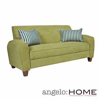 Angelohome Gordon Parisian Green Meadow Velvet Sofa