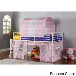Furniture Of America Furniture Of America Florenzia Twin Loft Bed With Tent Playhouse Pink Size Twin