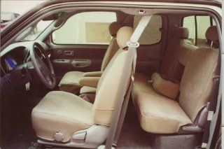 Exact Seat Covers, TD2 T785/T786 V4, 2000 2004 Toyota Tundra Access Cab Front and Back Seat Covers, Taupe Velour Automotive