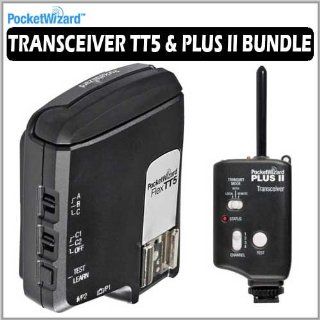 PocketWizard 801 150 (801150) FLEXTT5 Transceiver for Canon TTL Flashes Bundle With PocketWizard 801125 Plus II Transceiver/Relay Radio Slave  On Camera Shoe Mount Flashes  Camera & Photo