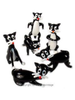 Shop Lot 6 Art Glass Miniature Cat kitten Figurines at the  Home Dcor Store