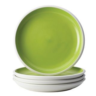 Rachael Ray Dinnerware Rise 4 piece Green Stoneware Dinner Plate Set