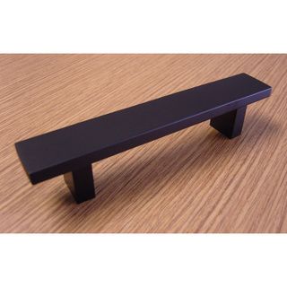 Contemporary 6 inch Rectangular Design Matte Black Finish Cabinet Bar Pull Handle (case Of 10)